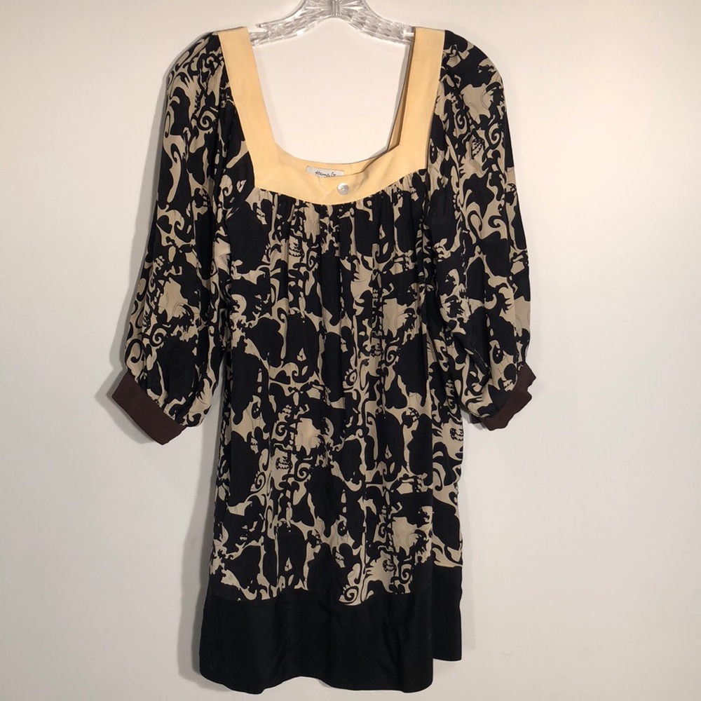 Boho Vintage Style Silk Dress